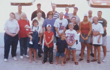 Family at a party; Actual size=240 pixels wide